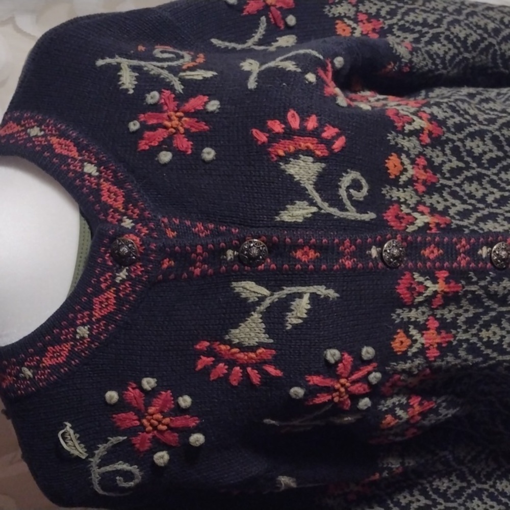 Nomadic Traders Cotton Folkloric Sweater M - Picture 2 of 6